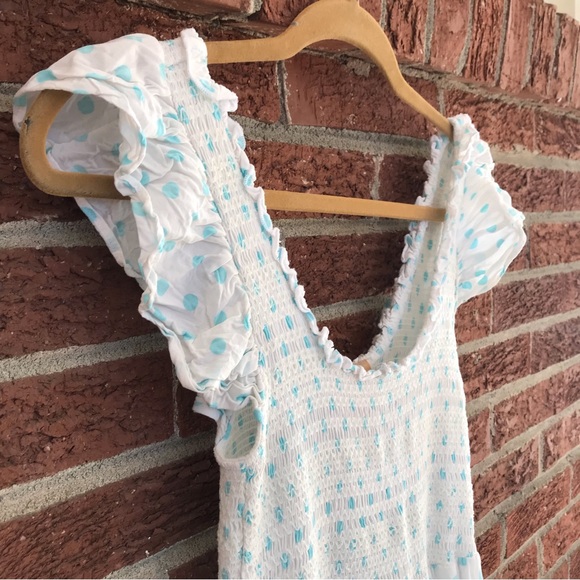 NWOT Anthropologie Araminta James Positano Tiered Maxi Dress Polka Dot Small - Picture 4 of 11